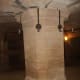 Central pillar in Hamilton Mausoleum crypt still shows some of the original candle holders