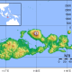 Topographic map of Sumbawa, Indonesia