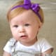 Purple bow headband
