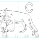 Thumbnail sketch 1. The blue lines indicate the fold of the book page and the outside margin.