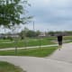 A jogger in Mason Road Park