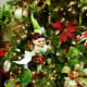 Ornaments on trees for sale at Cornelius Nursery