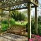 Resting spots scattered throughout the gardens