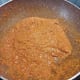 The mustard masala being fried, Ona slow flame