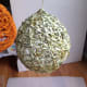 Completed yarn ball planet