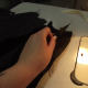 line up the curves and sew together