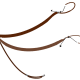Breast collar. The ends of the straps will loop through the D rings on each side of the saddle and loop back to buckle onto themselves.