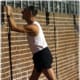 Gastroc stretch against wall