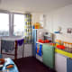 Bright cheery colors liven up this retro kitchen.