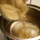 Make the mint sugar syrup first. Bring 1 cup water and 1 cup sugar to boil. Then, let simmer for 5 minutes.