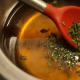 Let the sugar/water/mint mixture sit one hour, stirring occasionally.