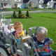 Getting ready for a walk with our Quad Runabout stroller