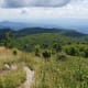 The view on the way up to Black Balsam Knob. You can see the Blue Ridge Parkway in the background.