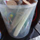 Test tubes with candy for ice cream