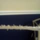 Side view of the roughed up screen