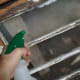 Clean the window, if necessary, with a 1:1 solution of water and white distilled vinegar. A palette knife or razor blade will get old paint particles off, as well.
