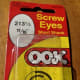 I screwed to of these eye-hooks into the top of the frame. Then, I threaded them with metal wire to hang on my porch.