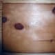 Reverse of box wood backing to picture frame