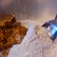 Mixing flour with brown sugar.