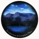 Slate coaster of Windermere and Langdale Pikes in the Lake District, England.