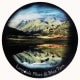Slate coaster of Langdale Pikes and Blea Tarn in the Lake District, England.