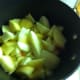 Apples are cooking with water