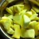Apple slices mixed with lemon juice