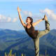 Dancer's Pose or Natarajasana, a balancing standing yoga pose.