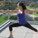 Warrior-II or Virabhadrasana-II a lunge standing yoga pose for balance, will power and strength.
