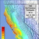 The intensity of shaking recorded for the 1906 San Francisco earthquake