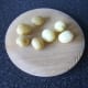 Peeling the boiled and cooled potatoes