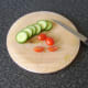 Cucumber and baby plum tomatoes