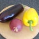 Mediterranean vegetables for shish kebab