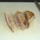 Tuna is sliced to serve