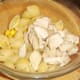 Cooled chicken and conchiglie are added to mayo