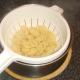 Drained conchiglie pasta