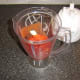 Preparing to blend spicy plum tomato pasta sauce ingredients