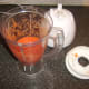 Blended spicy plum tomato pasta sauce