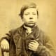 Mug shot of young boy arrested in Britain
