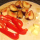 Fruit and veg prepared for duck leg casserole