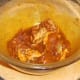 Duck leg meat is marinated in spices