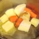 Butter and nutmeg added to carrot and parsnip
