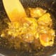 Biryani spiced duck meat is stir fried