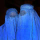 Afghan women wearing burqas