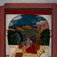Krishna and Radha looking into a mirror, 1800 AD