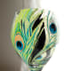 Pretty peacock wine glass