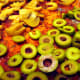 Imagine a big bowl full of pizza toppings over large shell pasta.