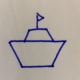 Step 3. Add a line and a triangle for a flag.