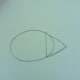 Step 2. Draw a triangle overlapping the oval.