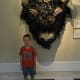 We started our time enjoying the local art that's featured in the state capitol building. A wide variety of art is displayed ranging from Navajo-inspired textiles to majestic paintings to this enormous bison head collage (a favorite of my kids).